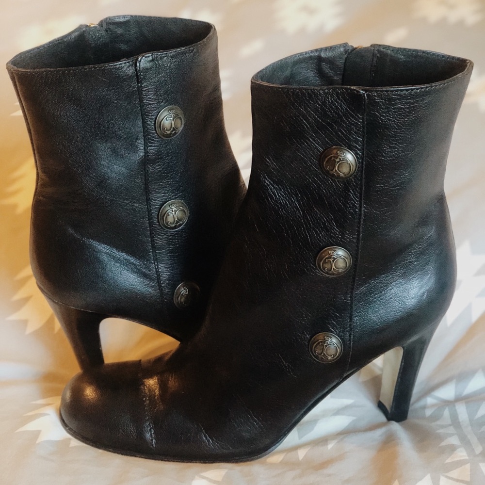 Juicy Couture Black Leather Boots